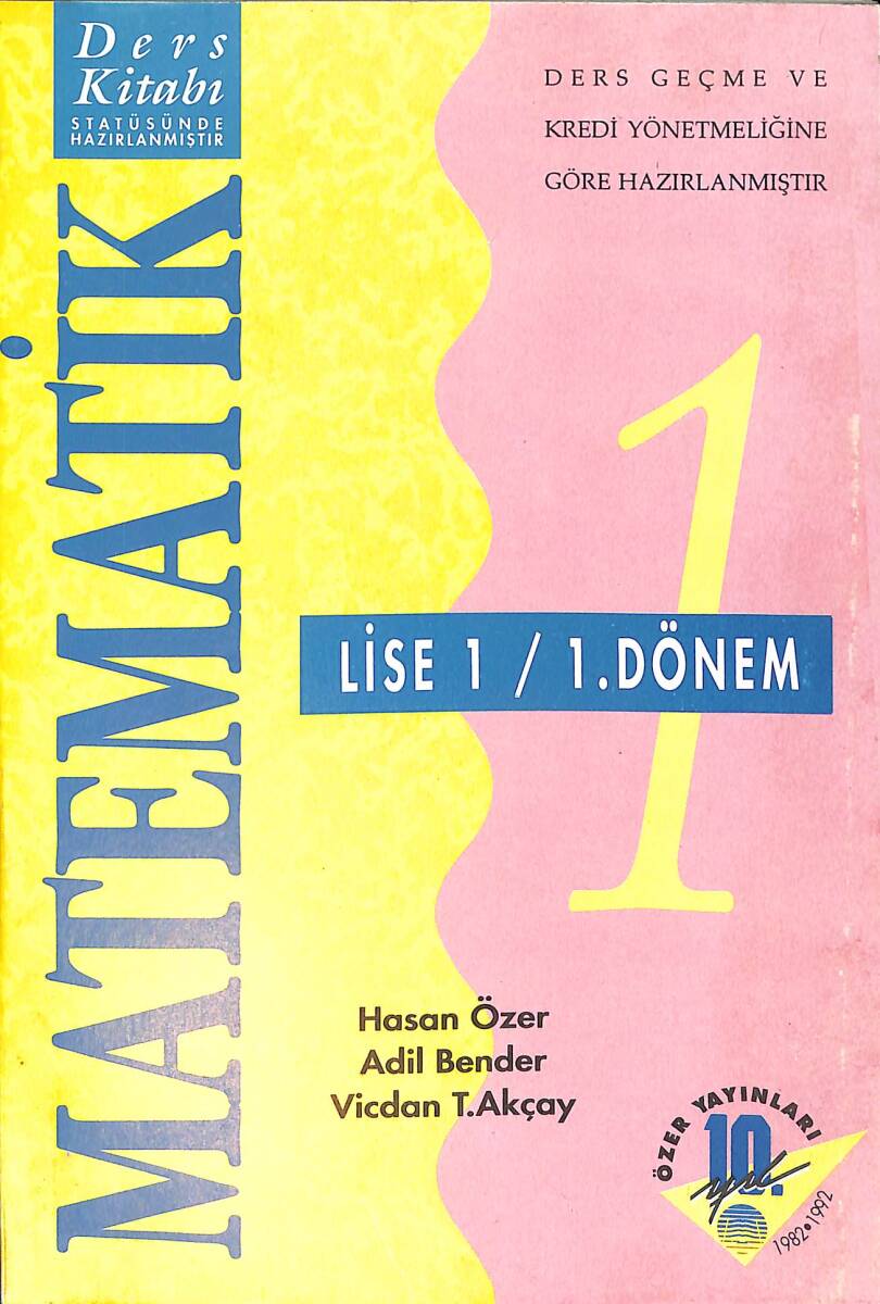 Matematik Lise 1 / 1. Dönem Ders Kitabı NDR98981 - 1