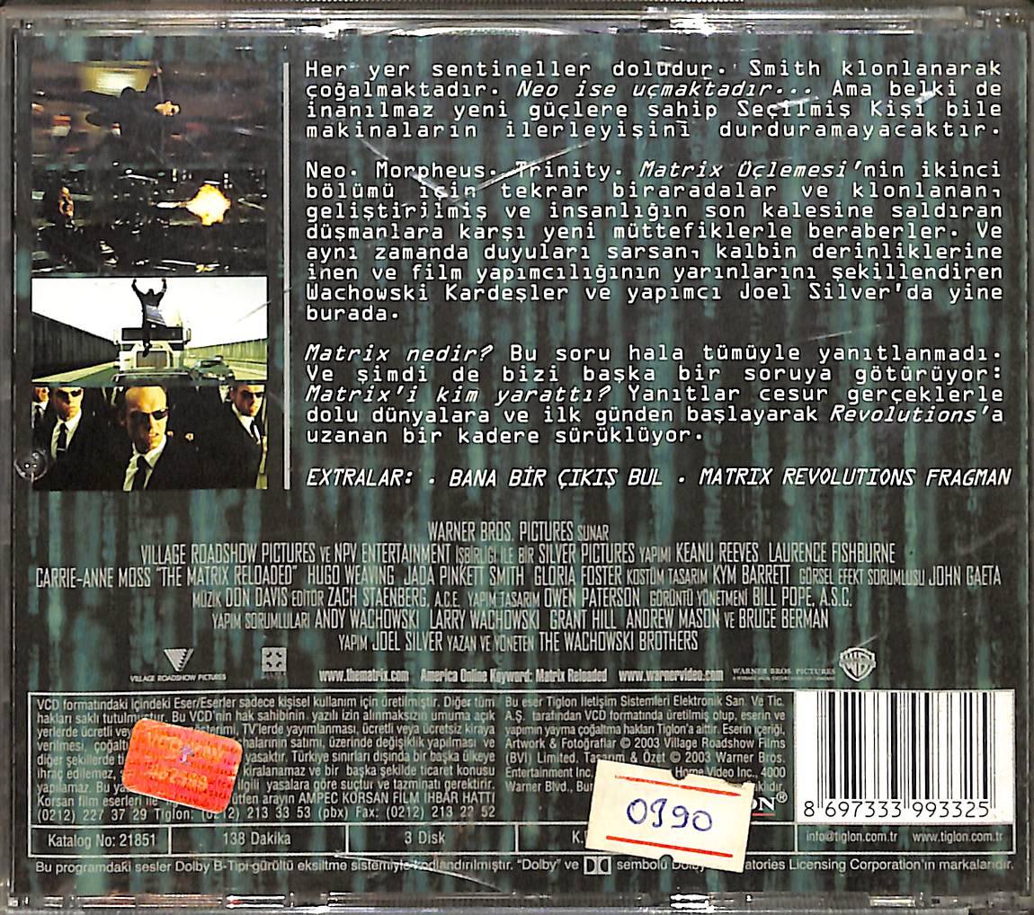 Matrix Reloaded Orijinal VCD Film VCD29101 - 2