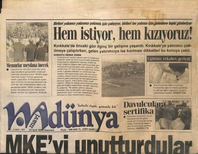 Mavi Dünya Gazetesi 25 Eylül 2004 - MKEyi Unutturdular - Taşana Saygı Şöleni GZ123118 - 1