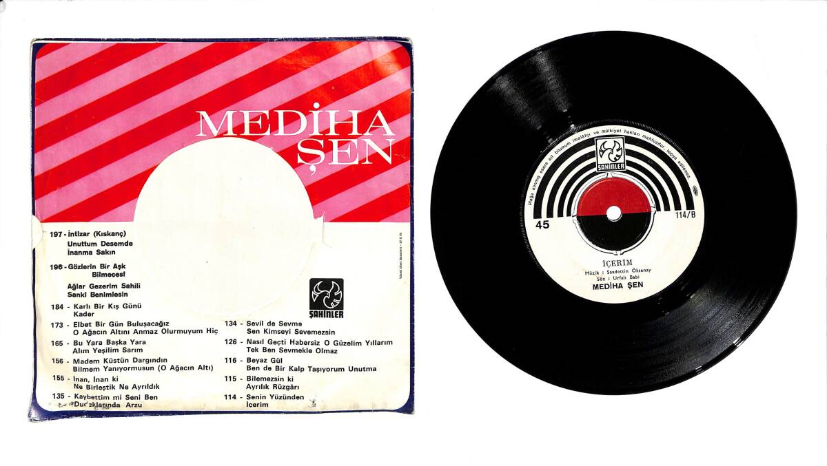 Mediha Şen – Senin Yüzünden & İçerim 45'lik Plak (10/8) PLK27317 - 2