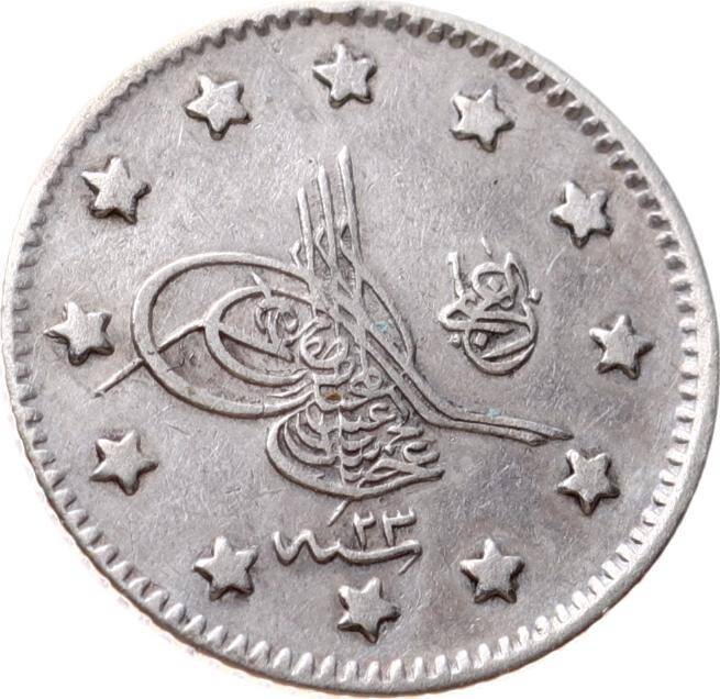 Abdülhamid 1 Kuruş 1293/23 Gümüş - ÇÇT OMP3340 #402 - 1