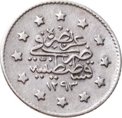 Abdülhamid 1 Kuruş 1293/23 Gümüş - ÇÇT OMP3340 #402 - 2