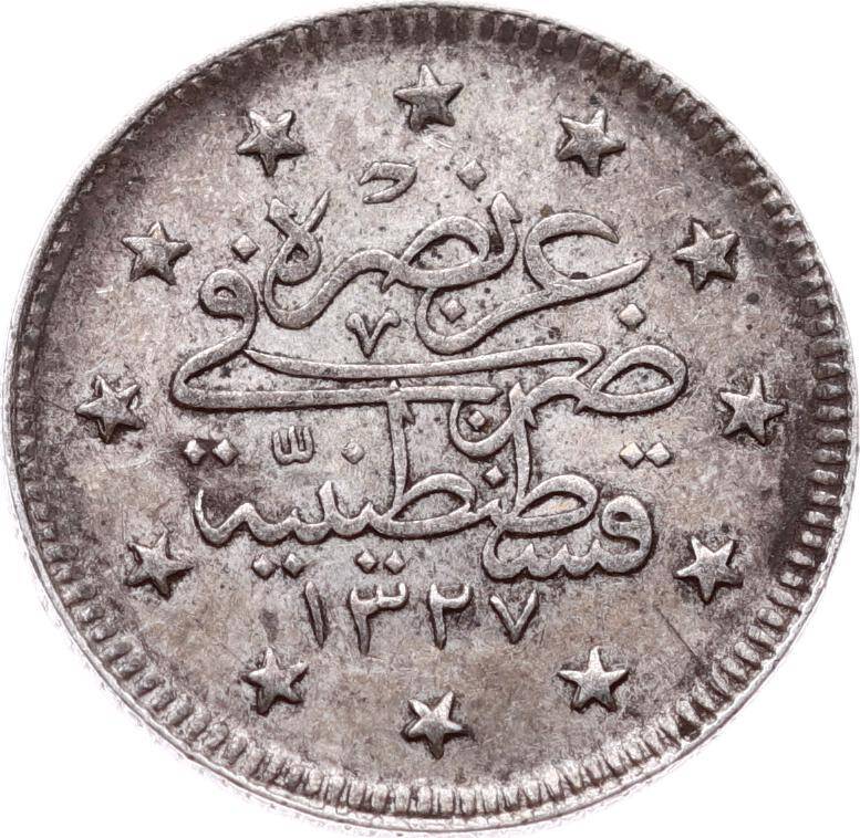 Mehmed Reşad 2 Kuruş 1327/2 Gümüş - ÇÇT+ OMP3285 #317 - 2