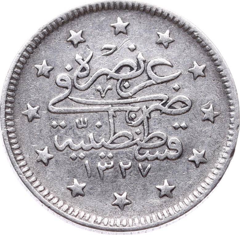 Mehmed Reşad 2 Kuruş 1327/2 Gümüş - ÇÇT OMP3286 #268 - 2