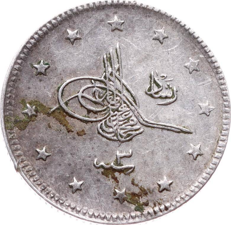Mehmed Reşad 2 Kuruş 1327/3 Gümüş - ÇÇT OMP3287 #276 - 1