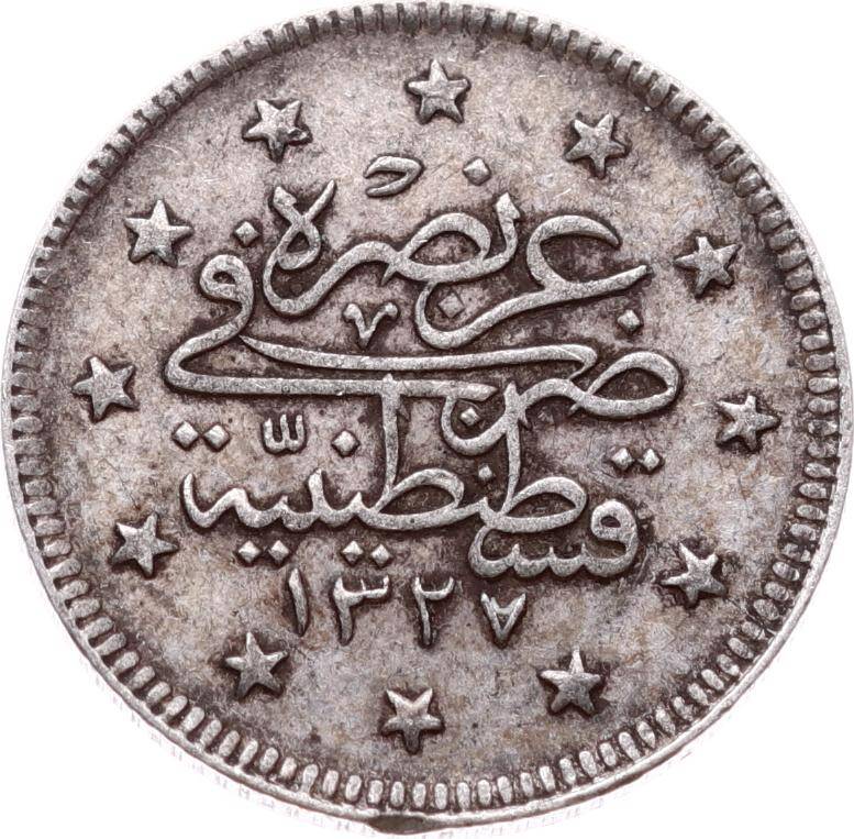 Mehmed Reşad 2 Kuruş 1327/3 Gümüş - ÇÇT OMP3288 #270 - 2