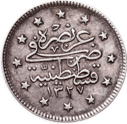 Mehmed Reşad 2 Kuruş 1327/4 Gümüş - ÇÇT OMP3233 #309 - 2