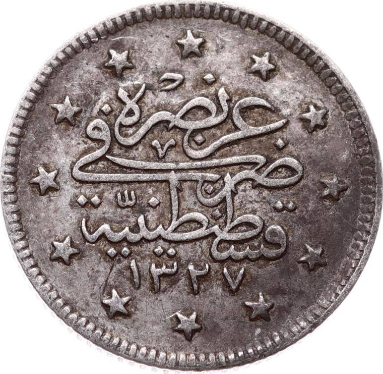 Mehmed Reşad 2 Kuruş 1327/4 Gümüş - ÇÇT OMP3290 #278 - 2