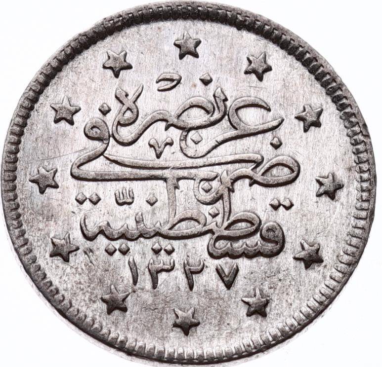 Mehmed Reşad 2 Kuruş 1327/4 Gümüş - ÇÇT+ OMP3291 #311 - 2