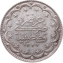 Mehmed Reşad 20 Kuruş 1327/9 Elgazi Gümüş - ÇİL OMP3262 #259 - 2
