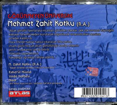Mehmed Zahid Kotku Görünmeyen Üniversite VCD (108.5) VCD23814 - 2