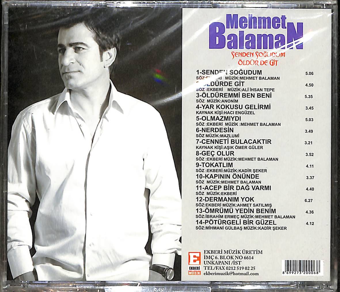 Mehmet Balaman - Senden Soğudum CD (Sıfır) CD4867 - 2