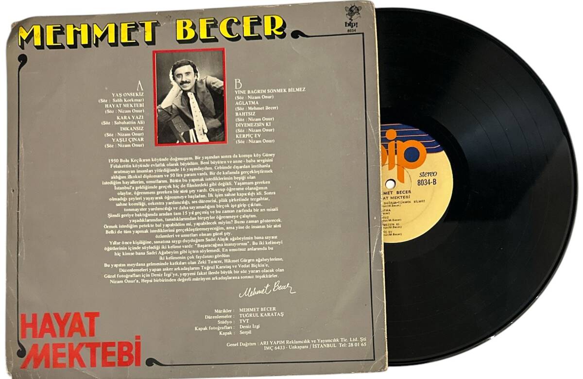 Mehmet Becer - Hayat Mektebi LP Plak (10/8) PLK25512 - 2