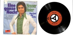 Henner Hoier - Eine Ganze Nacht / Das Lied der Liebe Plak (10/6.5) PLK26147 - Gökçekoleksiyon