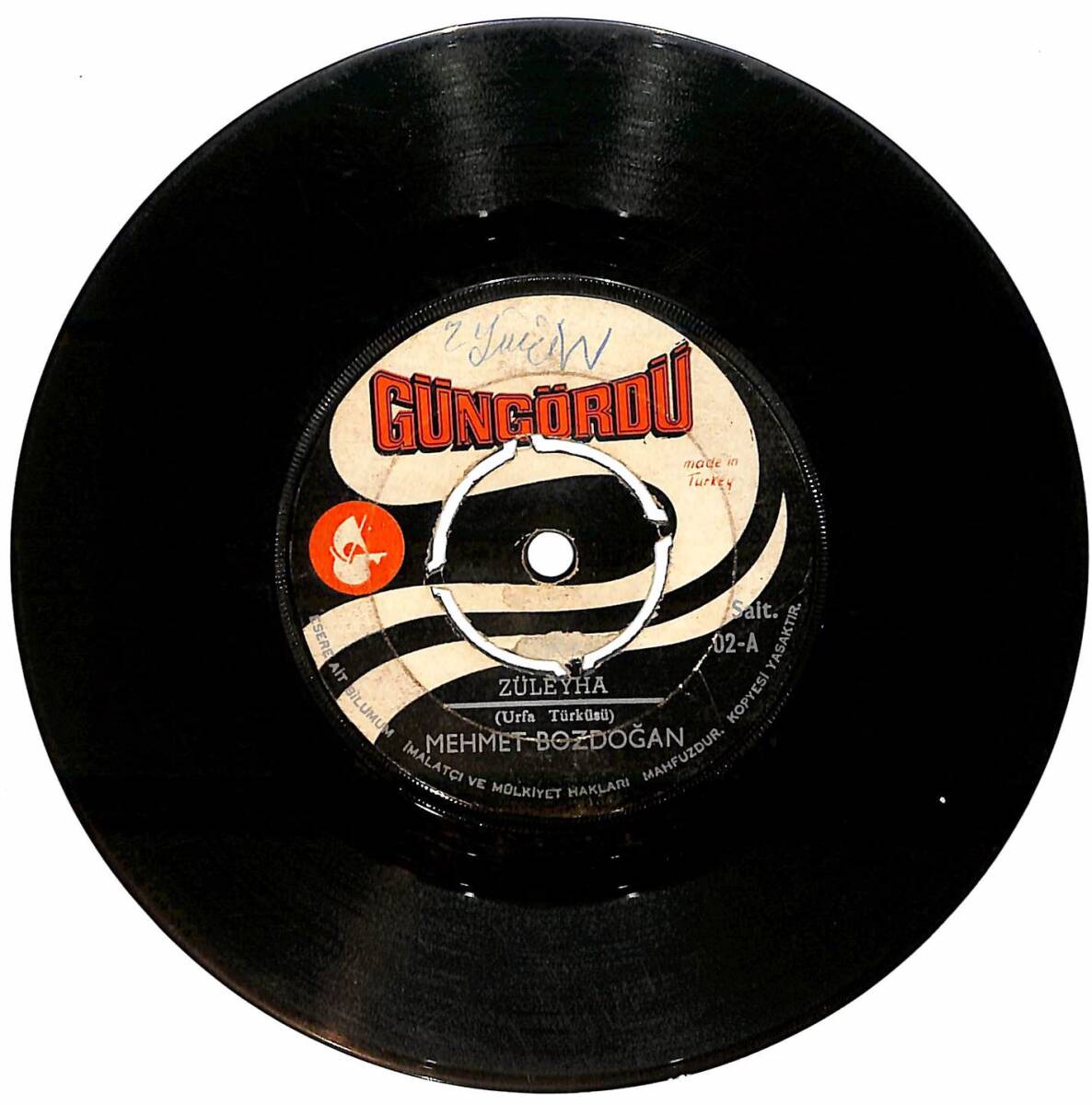 Mehmet Bozdoğan – Züleyha / Gidenin Üçü Güzel Plak (10/6.5) PLK26125 - 1