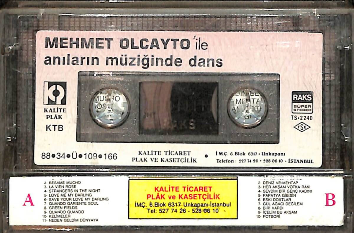 Mehmet Olcayto ile Anıların Müziğinde Dans Kaset (İkinci El Kaset) KST29757 - 2