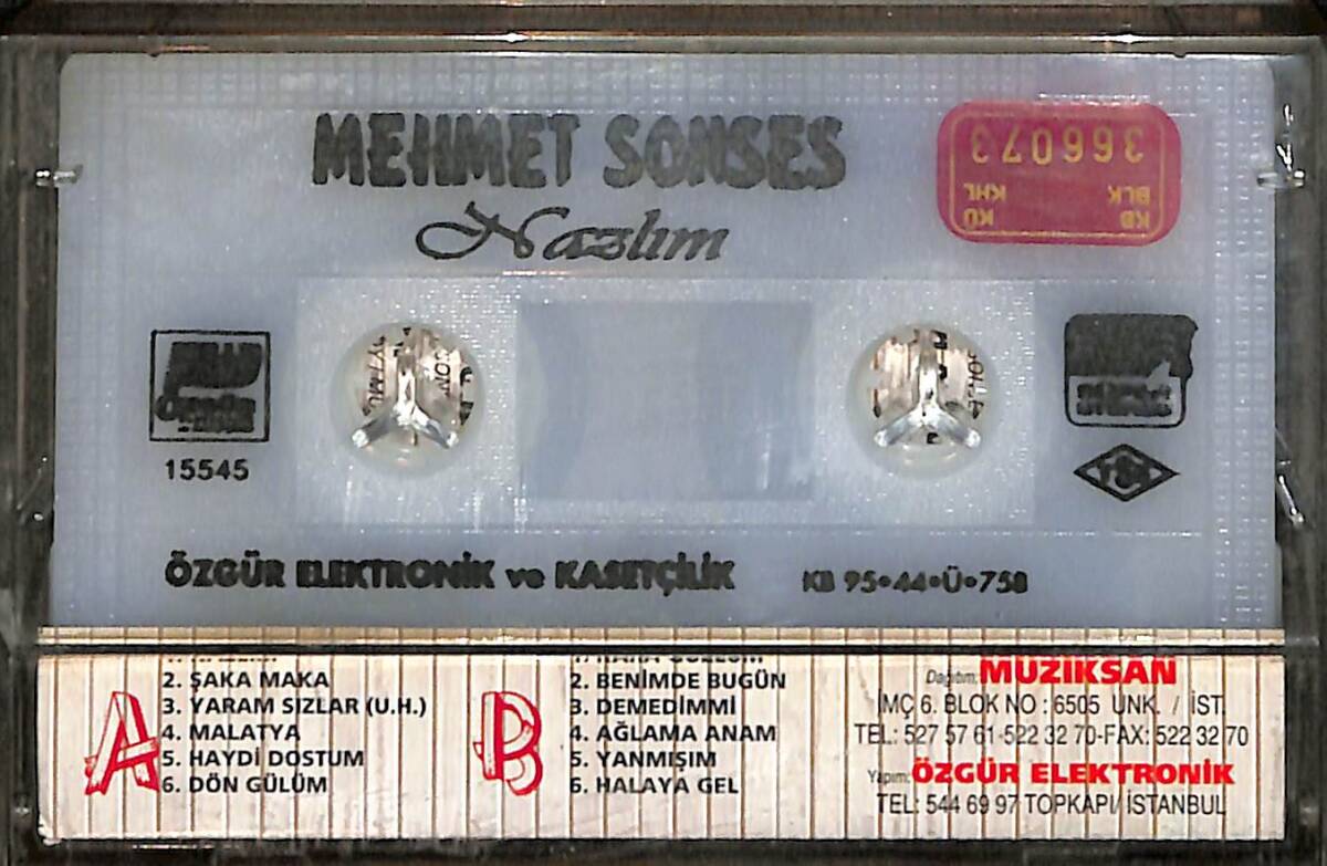 Mehmet Sonses - Nazlım Kaset (İkinci El) KST27636 - 2