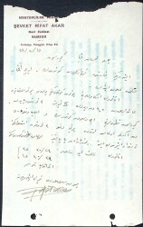 Mektepliler Pazarı Şevket Rıfat Akar Samsun Islak İmzalı Osmanlıca Bildiri EFM(N)11575 - Gökçekoleksiyon