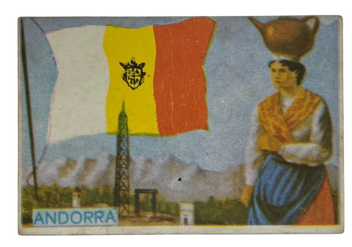 MELEK Sakızı 1960s Milletler Seriisi ANDORA Sakız Kağıdı Stickers No 97 # SKZ1089 - 3