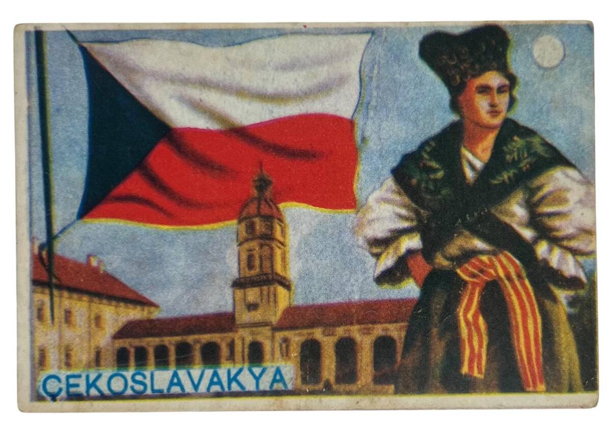 MELEK Sakızı 1960s Milletler Seriisi ÇEKOSLAVAKYA Sakız Kağıdı Stickers No 82 # SKZ1093 - 1