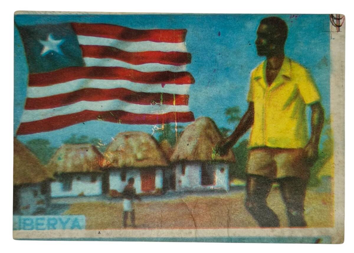 MELEK Sakızı 1960s Milletler Seriisi LİBERYA Sakız Kağıdı Stickers No 7 # SKZ1095 - 1