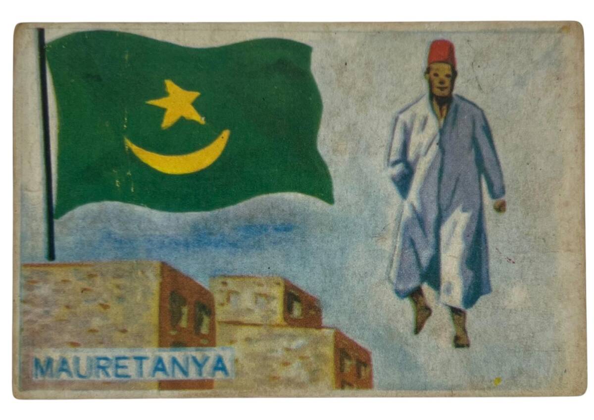 MELEK Sakızı 1960s Milletler Seriisi MAURETANYA Sakız Kağıdı Stickers No 105 # SKZ1097 - 3