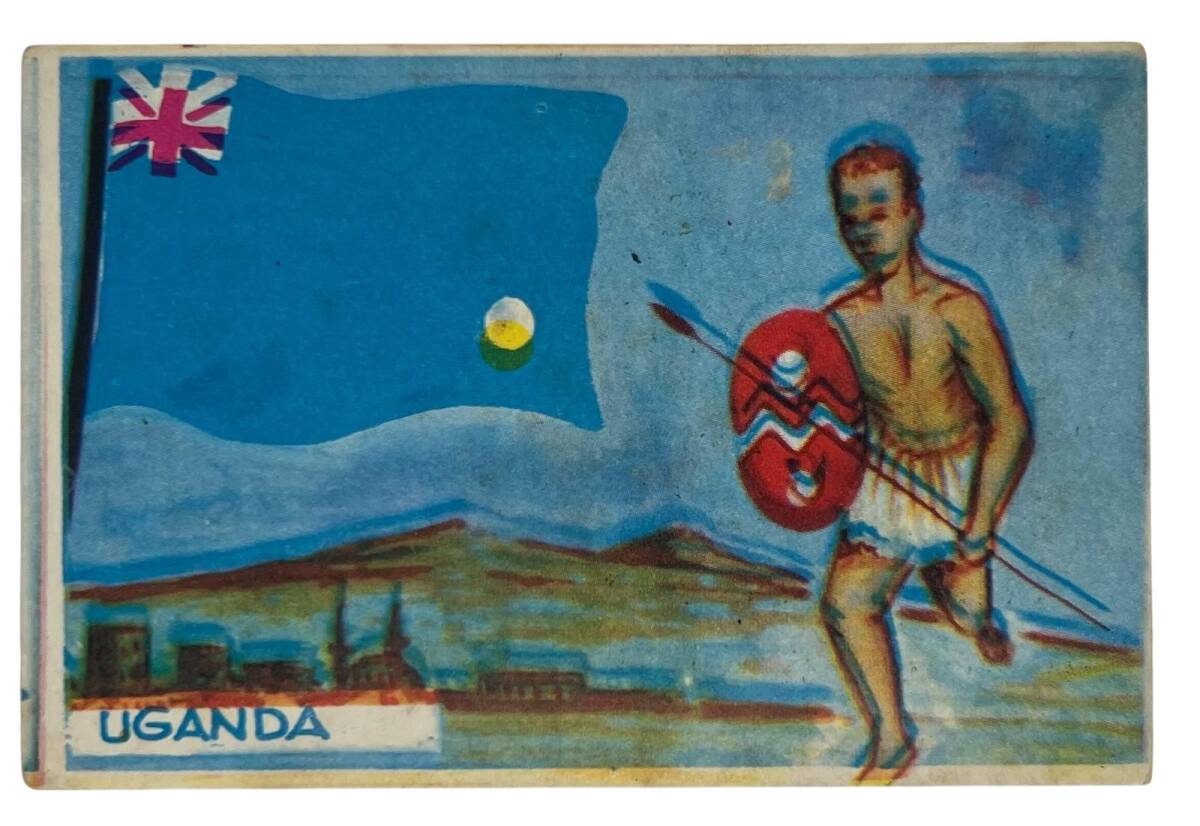MELEK Sakızı 1960s Milletler Seriisi UGANDA Sakız Kağıdı Stickers No 121 # SKZ1092 - 1