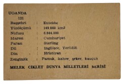 MELEK Sakızı 1960s Milletler Seriisi UGANDA Sakız Kağıdı Stickers No 121 # SKZ1092 - 2