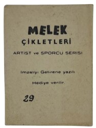MELEK Sakızı Artist ve Sporcu Serisi No 29 ULVİ URAZ # SKZ1564 - 2