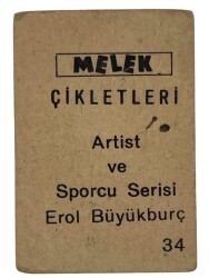 MELEK Sakızı Artist ve Sporcu Serisi No 34 EROL BÜYÜKBURÇ # SKZ1581 - 2
