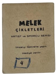 MELEK Sakızı Artist ve Sporcu Serisi No 4 TÜRKAN ŞORAY # SKZ1578 - 2