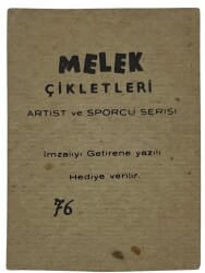 MELEK Sakızı Artist ve Sporcu Serisi No 76 REHA YURDAKUL # SKZ1569 - 2