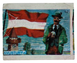 MELEK Sakızı Milletler Seriisi AVUSTURYA Sakız Kağıdı Stickers No 42 # SKZ1069 - Gökçekoleksiyon