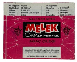 MELEK Sakızı Milletler Seriisi AVUSTURYA Sakız Kağıdı Stickers No 42 # SKZ1069 - 3