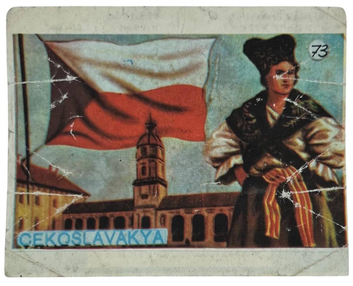 MELEK Sakızı Milletler Seriisi ÇEKOSLAVAKYYA Sakız Kağıdı Stickers No 73 # SKZ1083 - 1