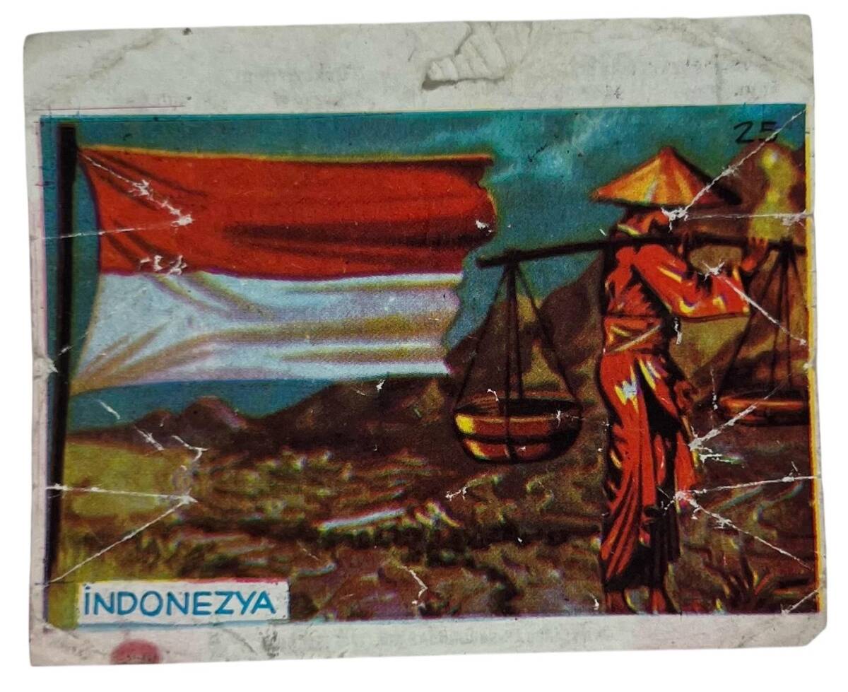 MELEK Sakızı Milletler Seriisi İNDONEZYA Sakız Kağıdı Stickers No 25 # SKZ1080 - 3