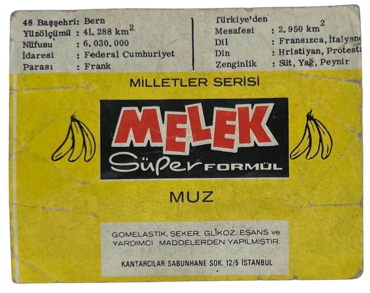 MELEK Sakızı Milletler Seriisi İSVİÇRE Sakız Kağıdı Stickers No 48 # SKZ1073 - 2