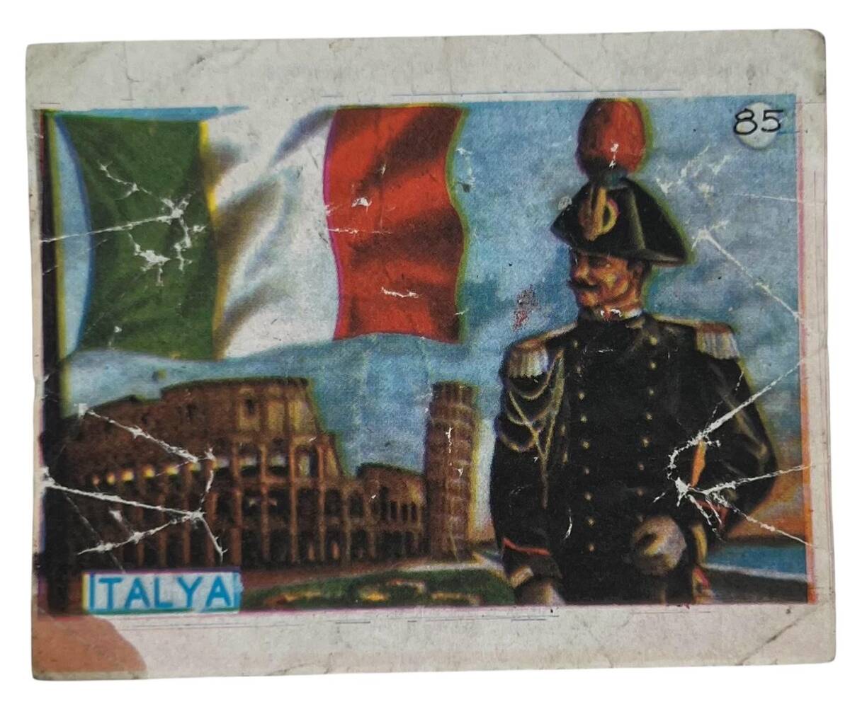 MELEK Sakızı Milletler Seriisi İTALYA Sakız Kağıdı Stickers No 85 # SKZ1086 - 1