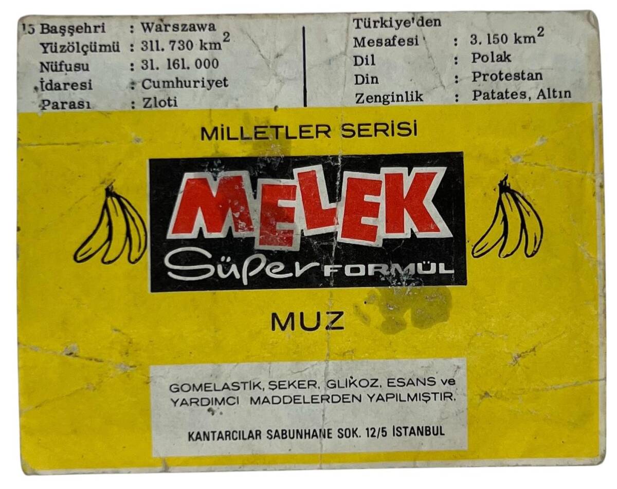 MELEK Sakızı Milletler Seriisi POLANYA Sakız Kağıdı Stickers No 15 SKZ1057 - 2