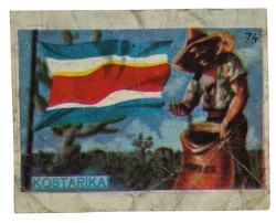 MELEK Sakızı Milletler Seriisi KOSTARİKA Sakız Kağıdı Stickers No 74 # SKZ1085 - 3