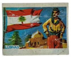 MELEK Sakızı Milletler Seriisi LÜBNAN Sakız Kağıdı Stickers No 7 # SKZ1084 - 1