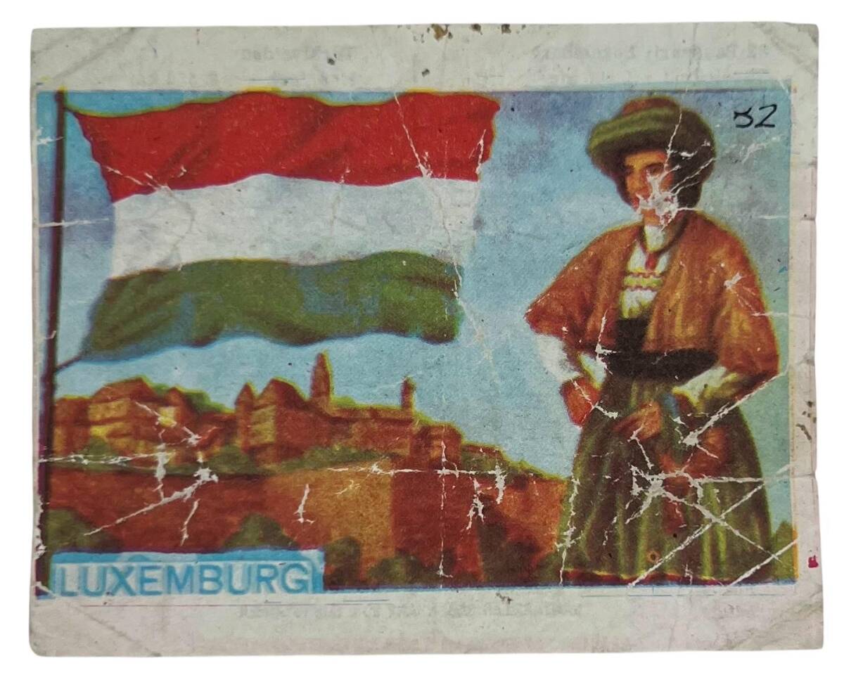 MELEK Sakızı Milletler Seriisi LÜXEMBURG Sakız Kağıdı Stickers No 82 # SKZ1064 - 1