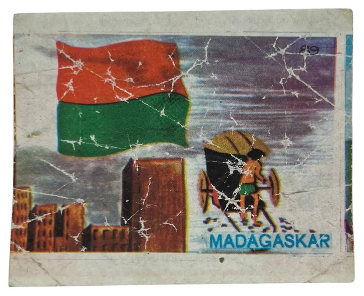 MELEK Sakızı Milletler Seriisi MADAGASKKAR Sakız Kağıdı Stickers No 89 # SKZ1081 - 1