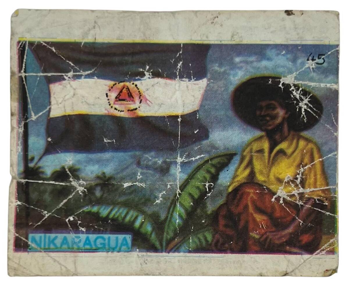 MELEK Sakızı Milletler Seriisi NİKARAGUA Sakız Kağıdı Stickers No 45 SKZ1058 - 1