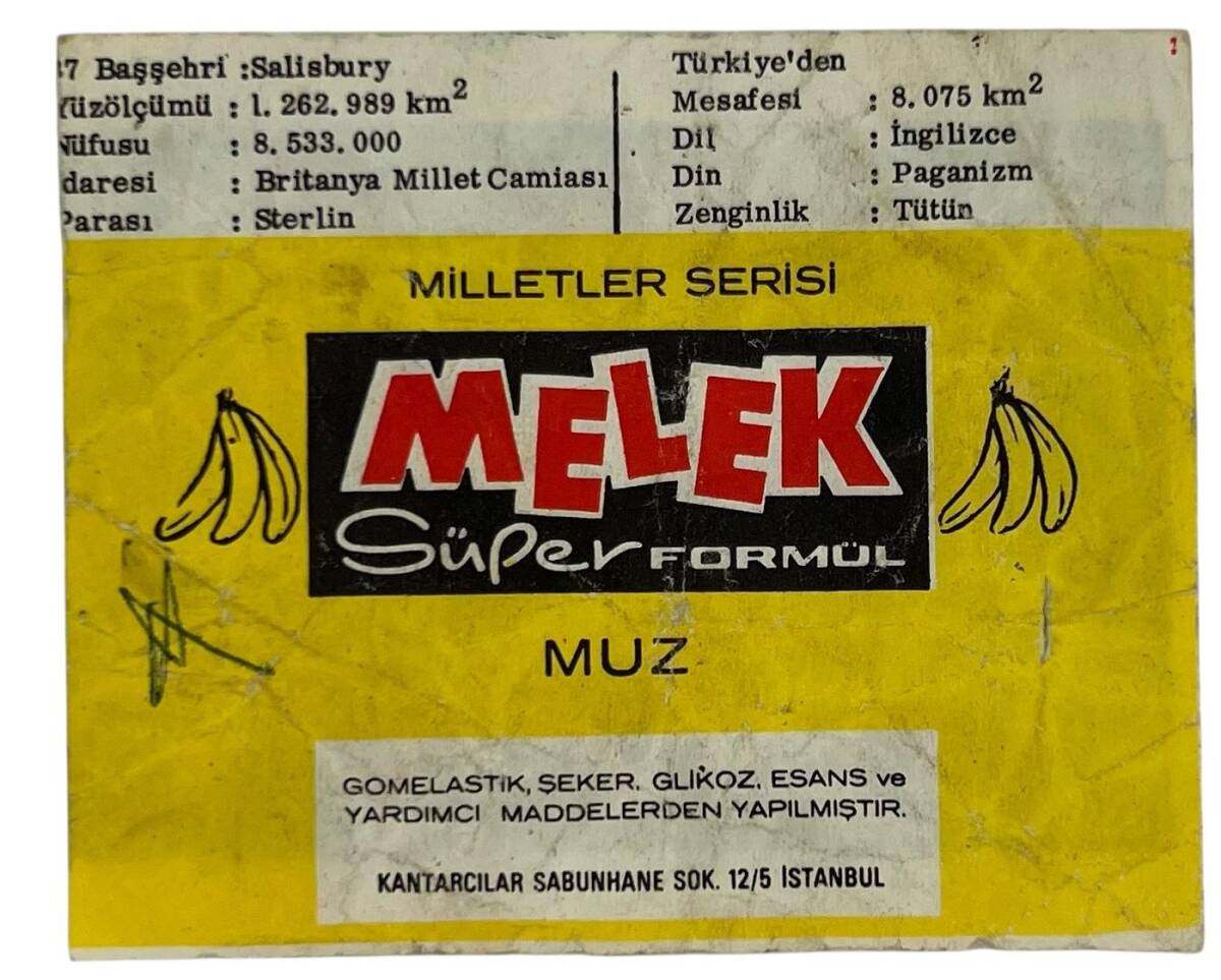 MELEK Sakızı Milletler Seriisi RODEZİA Sakız Kağıdı Stickers No 37 # SKZ1070 - 2