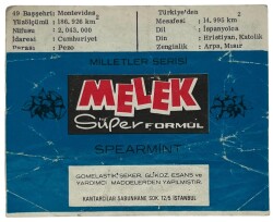 MELEK Sakızı Milletler Seriisi URUGAY Sakız Kağıdı Stickers No # SKZ1065 - 2