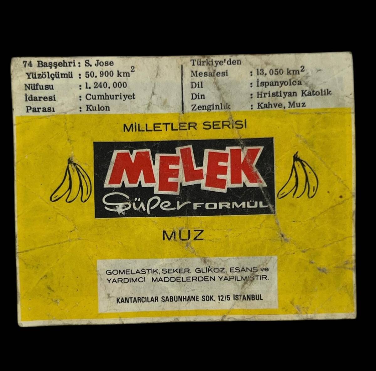 MELEK Sakızı Milletler Serisi Sakız Kağıdı No 74 Sakız Kağıdı Stickers SKZ851 - 3