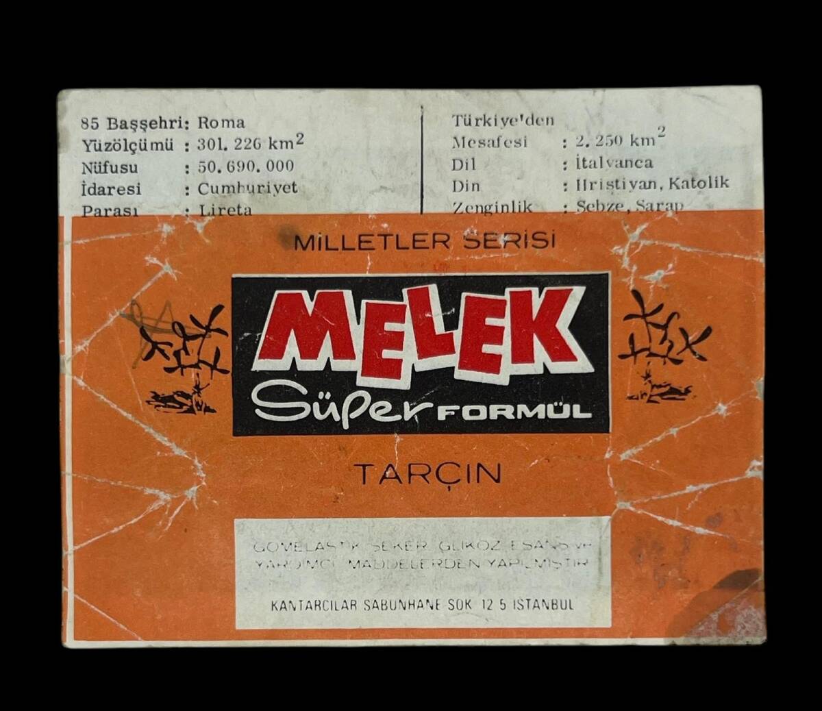 MELEK Sakızı Milletler Serisi Sakız Kağıdı No 85 Sakız Kağıdı Stickers SKZ853 - 1