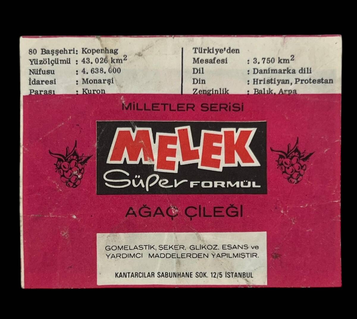 MELEK Sakızı Milletler Serisi Sakız Kağıdı No 90 Sakız Kağıdı Stickers SKZ852 - 1