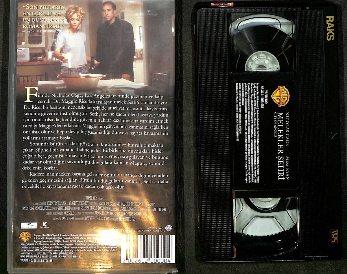 Melekler Şehri - City Of Angels VHS (İkinci El) DVD2724 - 2